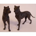 A pair of WMF cast metal models, standing hounds bearing impressed marks 5.
