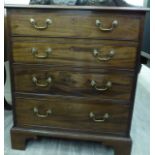 An early 20thC mahogany four drawer dressing chest,