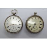 Two late 19th/early 20thC silver cased pocket watches,