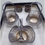 Three silver baskets Chester 1913 3.