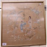 A Chinese embroidered panel,