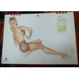 A 'vintage' 'Esquire, the Magazine for Men' printed calendar with images after Varga,