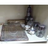 Silver and silver plated collectables: to include an Edwardian silver mounted correspondence folio