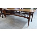 A teak, two tier coffee table,
