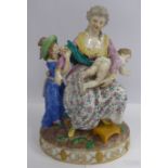 A late 19thC Meissen porcelain group,