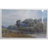 Alfred Powell - 'The Thames at Bourne End' watercolour bears a signature & dated 1881 12.