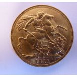 A George V sovereign,