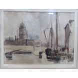 Bertram Priestman - 'Haven Bridge and Town Hall,