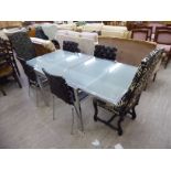 A modern dining table,