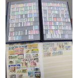 A collection of philatelists stock books,