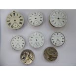 Eight late 19th/early 20thC pocket watch movements,