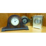 A mixed lot: to include an early/mid 20thC brass cased mantel clock 12''w RSM