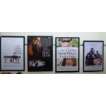 Four framed reproduction cinema posters: to include 'Forrest Gump' 25'' x 37'' F