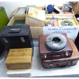 Slide projector equipment with a miscellany of variously themed slides BSR