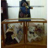 Six Steiff and other collector's Teddy bears, some with labels and certificates,
