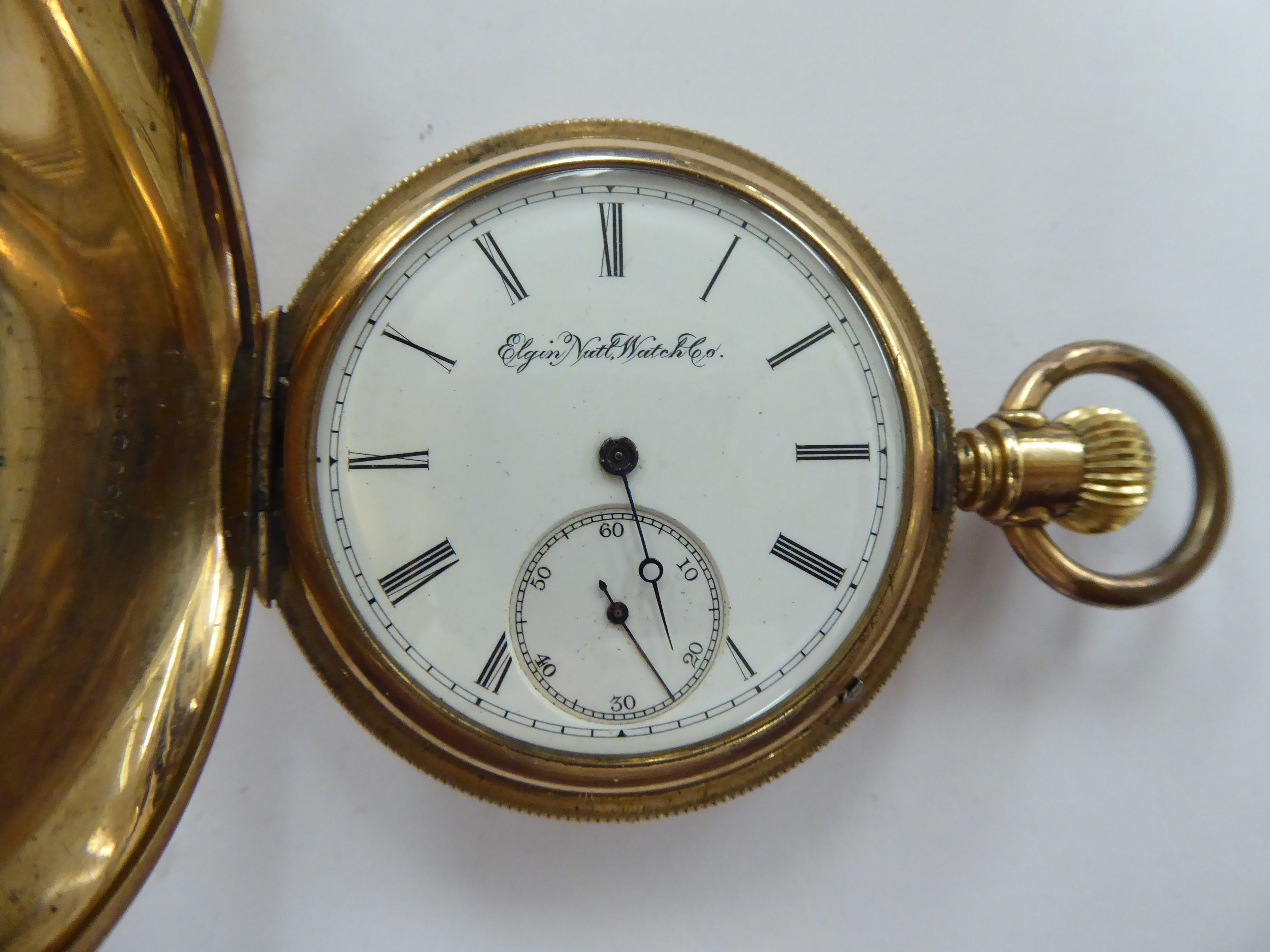 Three late 19th/early 20thC gold plated pocket watches, - Image 3 of 3