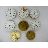 Eight late 19th/early 20thC pocket watch movements,