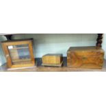Boxes: to include an Edwardian mahogany smoker's cabinet with glazed doors,