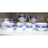 Grosvenor china Blue Cathay and similar pattern coffee set OS2