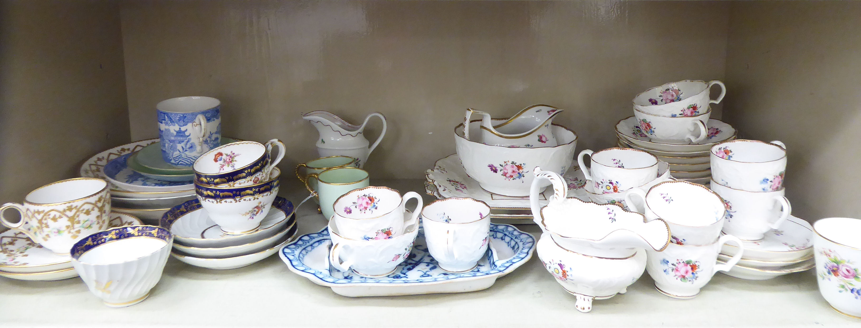 19thC porcelain and china teaware: to include Coalport,