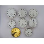 Eight late 19th/early 20thC pocket watch movements,