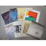 Eight vinyl rock albums by Genesis, viz.