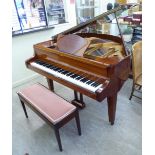 A Wilh Steinmann mahogany cased boudoir grand piano, no.