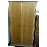 A modern Stag light oak two drawer wardrobe,