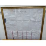 A George III period handwritten document of Articles of Agreement for 1796 30'' x 28'' framed