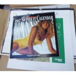 Five various 1980s glamour calendars,