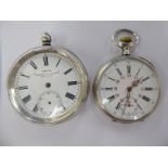 Two late 19th/early 20thC silver cased pocket watches,