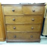 A mid Victorian mahogany five drawer dressing chest,