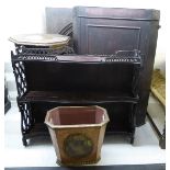 Small furniture: to include a late Victorian mahogany serpentine front,