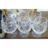 A set of six Waterford crystal Lismore pattern brandy balloons CB
