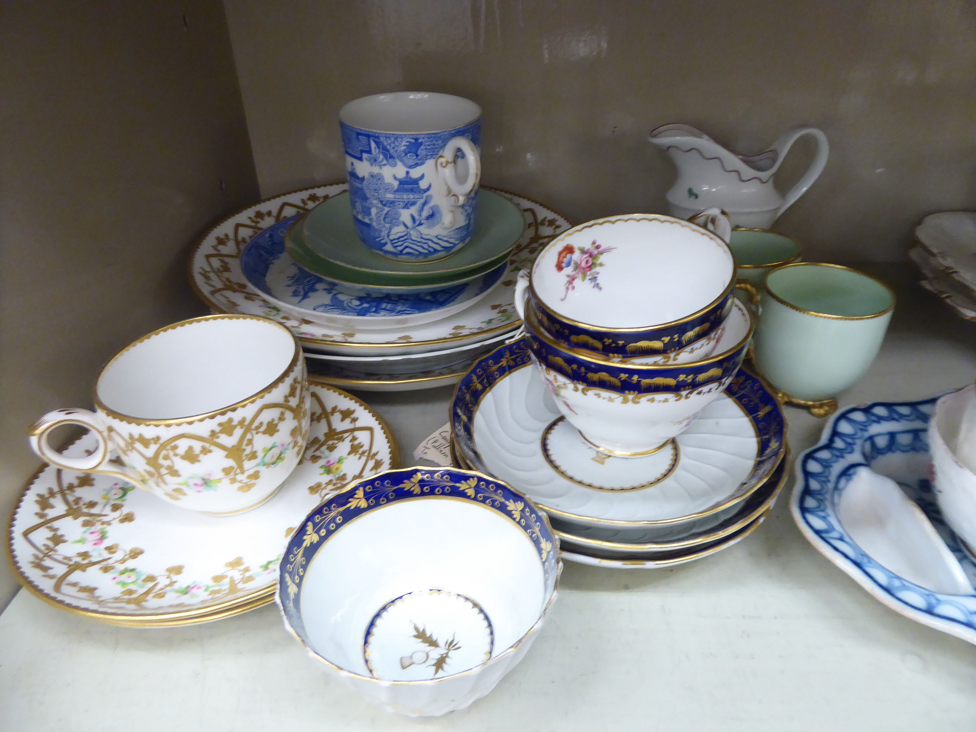 19thC porcelain and china teaware: to include Coalport, - Image 2 of 3