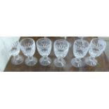 A set of six Waterford crystal Lismore pattern sherries CB