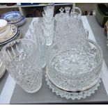 Cut glass tableware: to include pedestal wines S