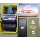 Silver and other proof coins: to include 'The Battle of Britain Memorial Flight' set cased