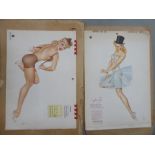 Two 'vintage' Esquire, the Magazine for Men' printed calendars with images after Varga,