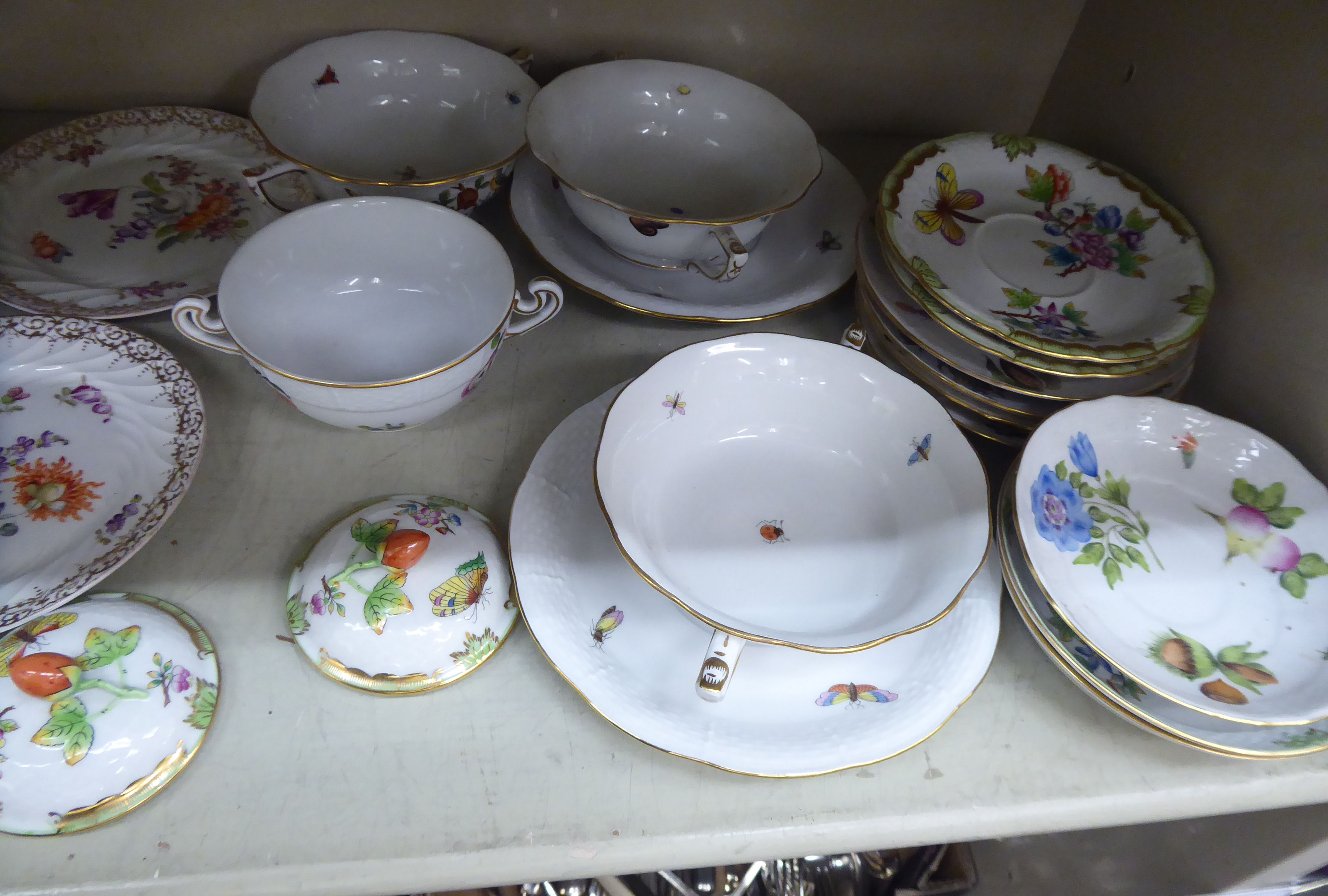 Herend, Dresden and other porcelain: to include side plates, - Image 3 of 3