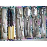 Silver plated and stainless steel cutlery and flatware some boxed OS10