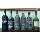 Six bottles of Port: to include a bottle of 1974 Taylors CA