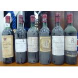 Six bottles of wine: to include a bottle of 1972 Chateau La Courdu Pin Figeac CA