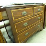 An early 20thC mahogany four drawer dressing chest,