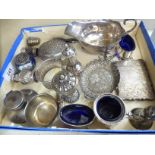 Silver, silver coloured and white metal objects: to include a sauce ladle,