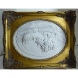 A modern composition marble effect plaque,