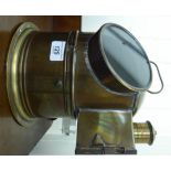 An early 20thC Newman & Field brass cased marine binnacle compass, on a gimbal fitting,