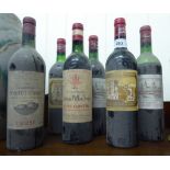 Six bottles of wine: to include a bottle of 1975 Chateau Ducra Beaucaillou St Julien Medoc CA