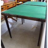 Two early 20thC mahogany card tables,