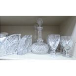 A set of ten slice decorated crystal,